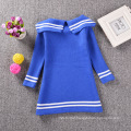 Fashion design baby 2-8 years clothing knitted modern dress girls dresses